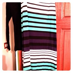Striped full length skirt